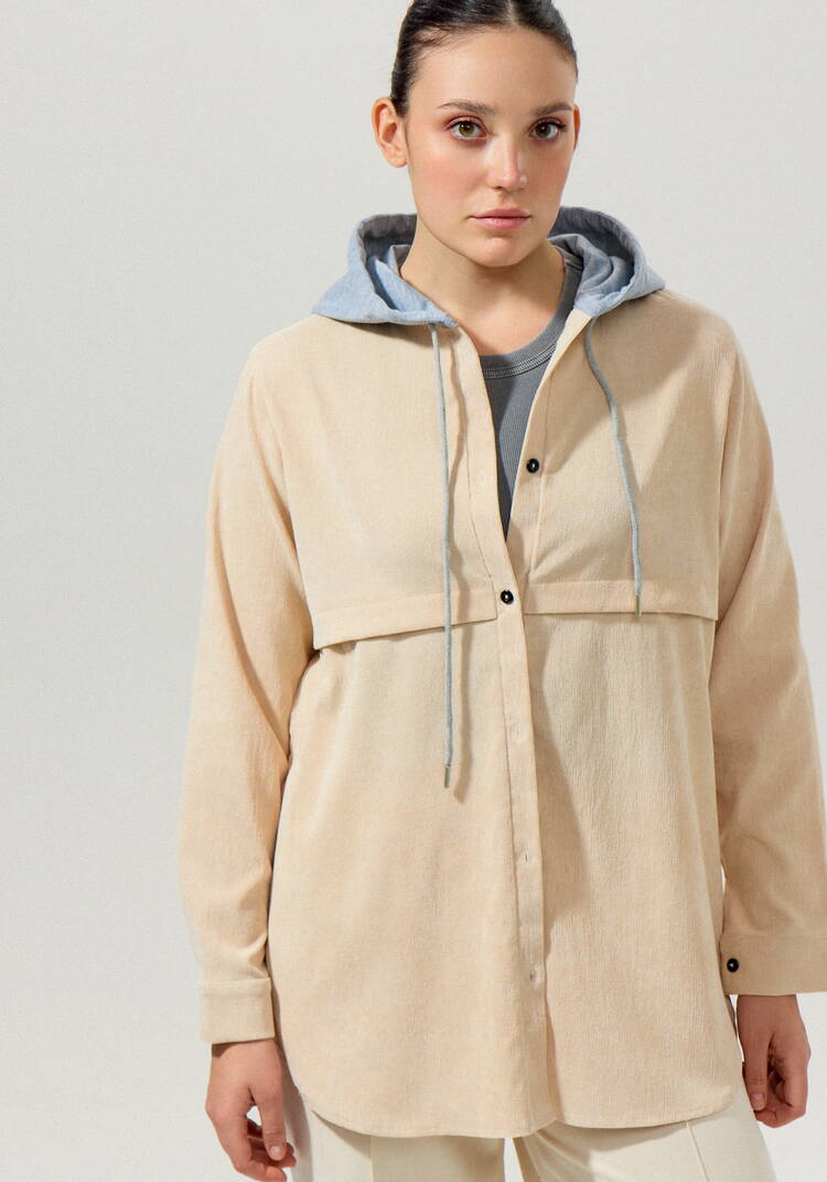 Рубашка из вельвета с капюшоном шир.  750, рис. 13