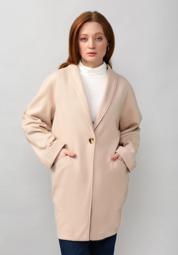 Кардиган оверсайз с воротником шаль шир.  580, рис. 1