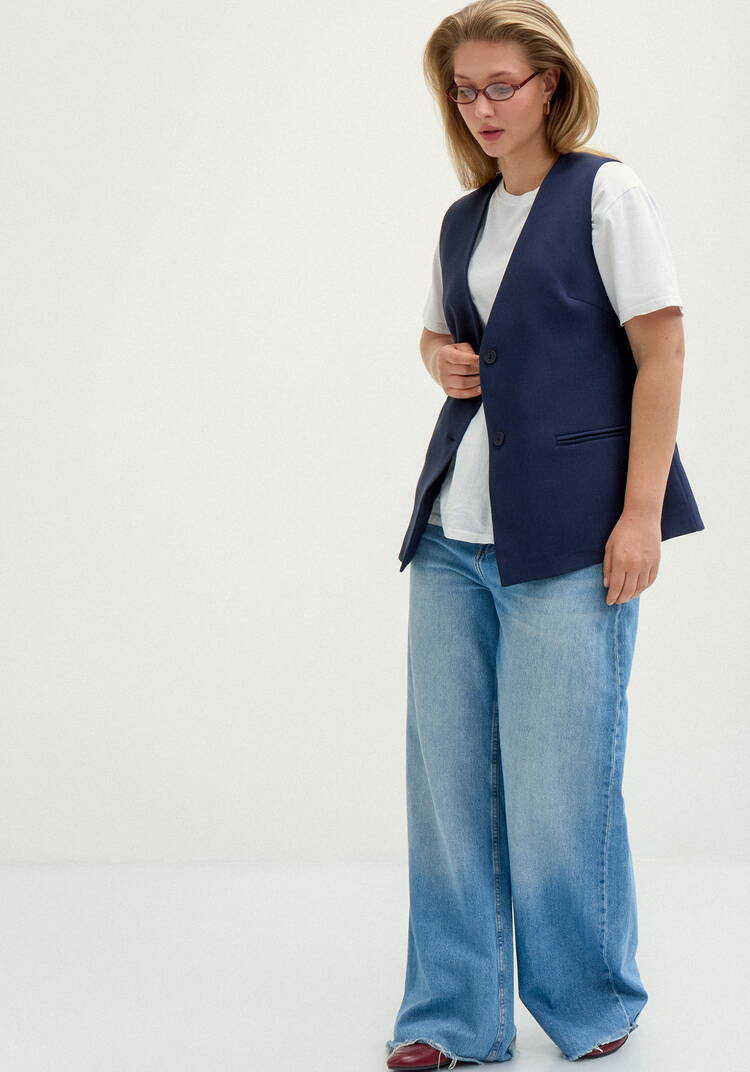 Жилет классический на подкладке шир.  750, рис. 16