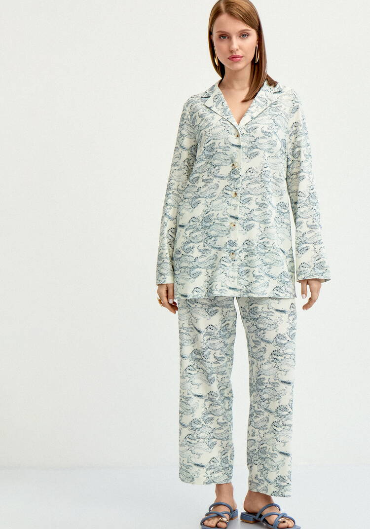 Рубашка с длинным рукавом изо льна шир.  750, рис. 10