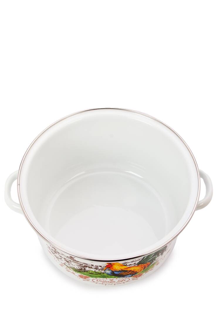 Эмалированная кастрюля с крышкой Петушок шир.  750, рис. 15