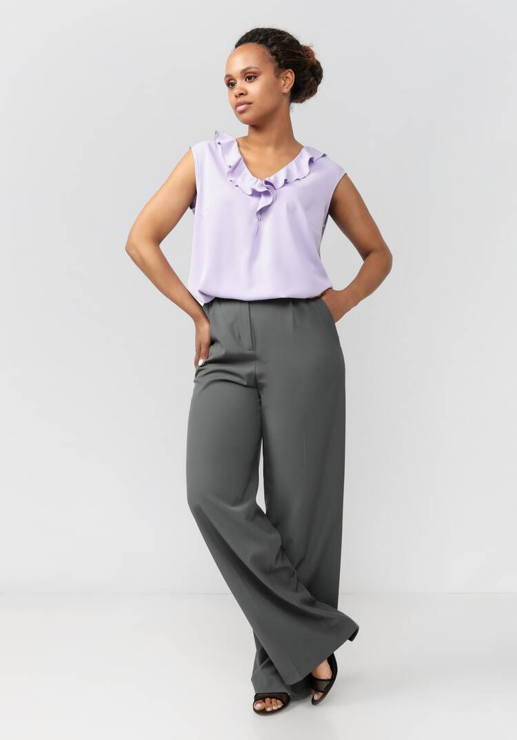 Блуза с коротким рукавом и рюшей шир.  750, рис. 7