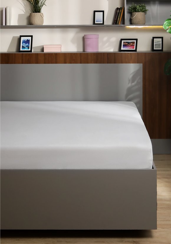 Простыня на резинке из поплина Облако снов шир.  580, рис. 27