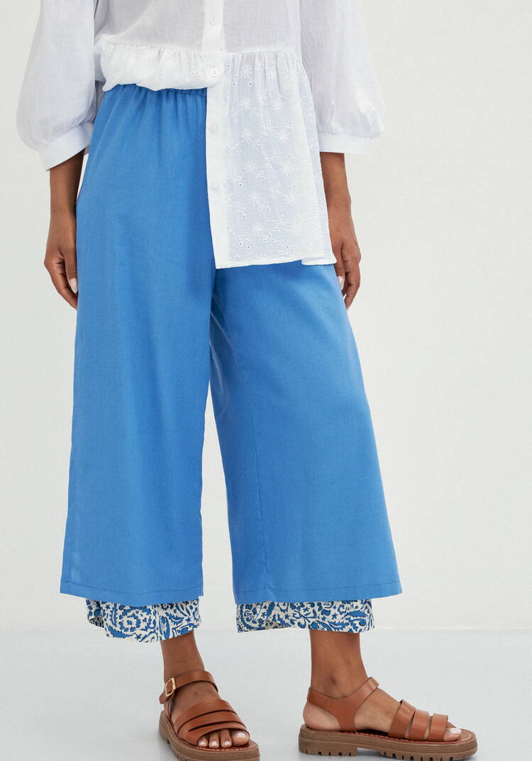 Брюки комбинированные длиной 7/8 шир.  750, рис. 18