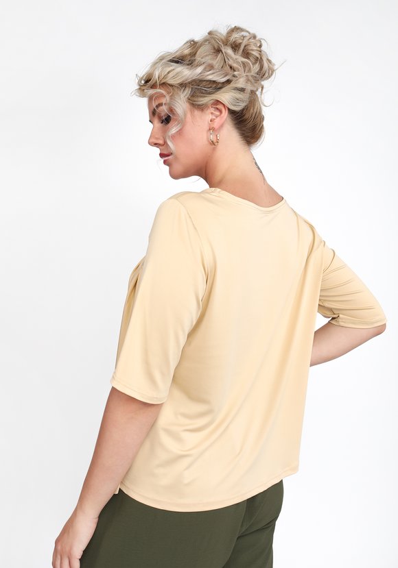 Блуза со складками на плече шир.  580, рис. 3