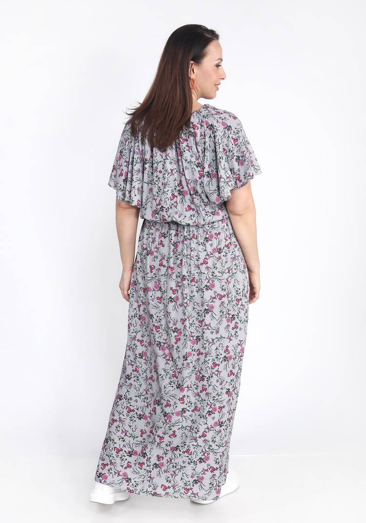 Платье с коротким рукавом и круглым воротом шир.  750, рис. 2