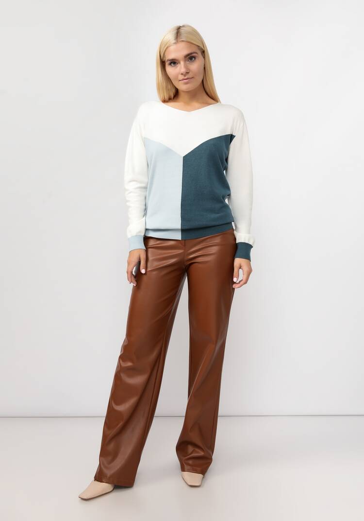 Джемпер вязаный с геометричным рисунком шир.  750, рис. 14