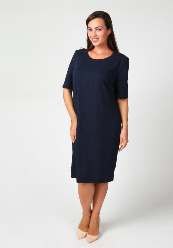 Платье-миди прямого силуэта шир.  580, рис. 1