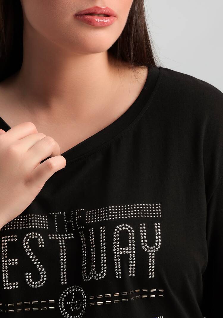 Лонгслив с декором из страз шир.  750, рис. 23