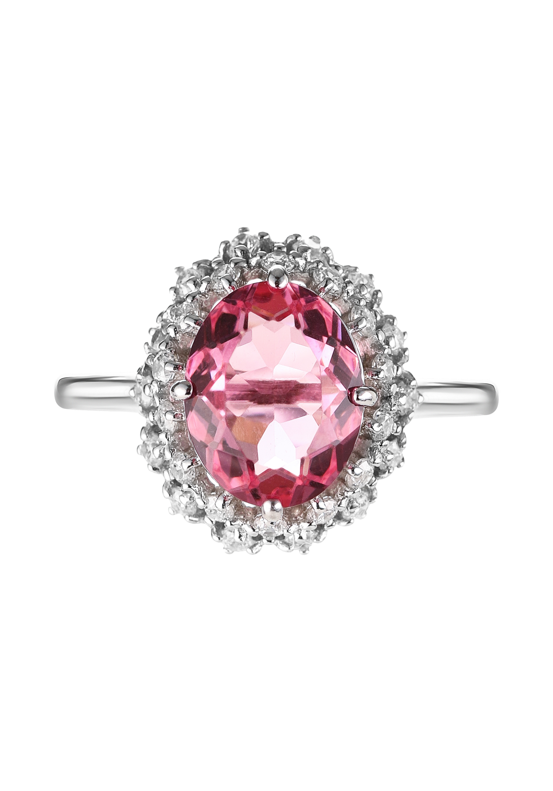 Кольцо серебряное "Розовый сад" Бриллианит Серебряная линия, размер 21