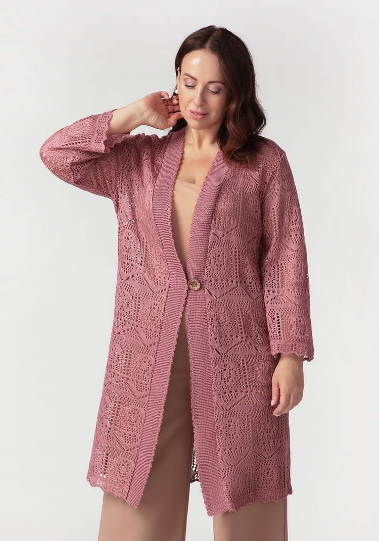 Кардиган Ажурное мгновение шир.  750, рис. 11