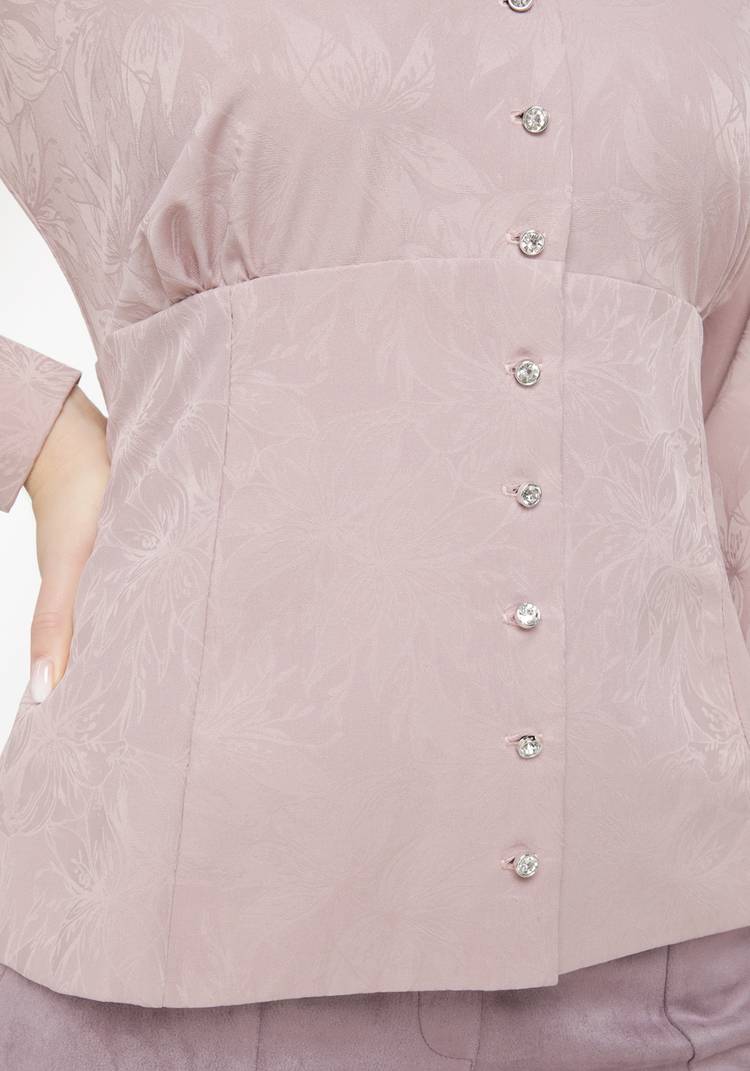 Блузка длинный рукав с утяжкой по талии шир.  750, рис. 5