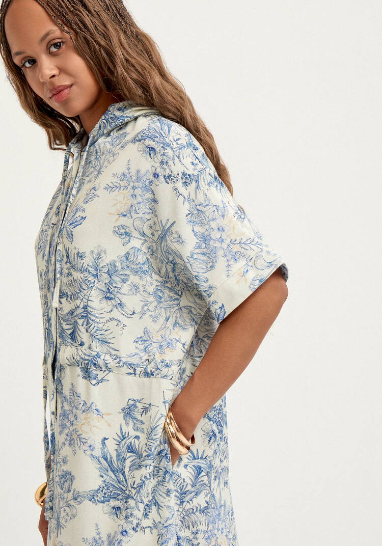 Платье изо льна с капюшоном шир.  750, рис. 14