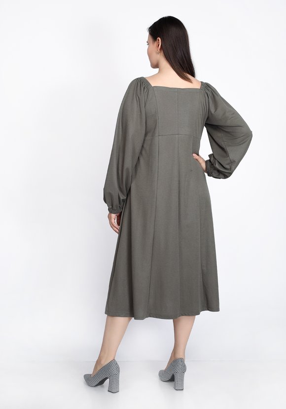 Платье с кокеткой под грудь шир.  580, рис. 6