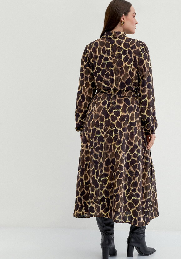 Платье-рубашка макси на пуговицах шир.  580, рис. 3