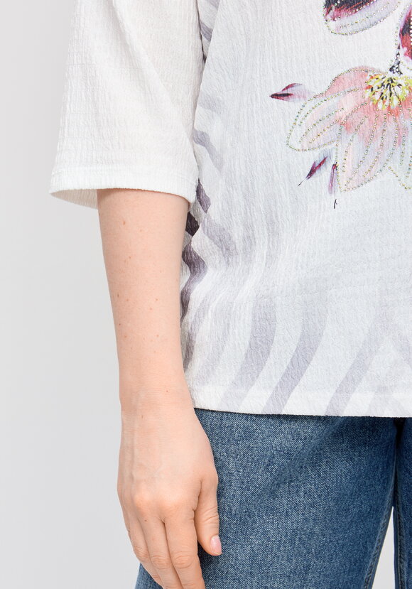 Блуза с принтом Миланика шир.  580, рис. 17