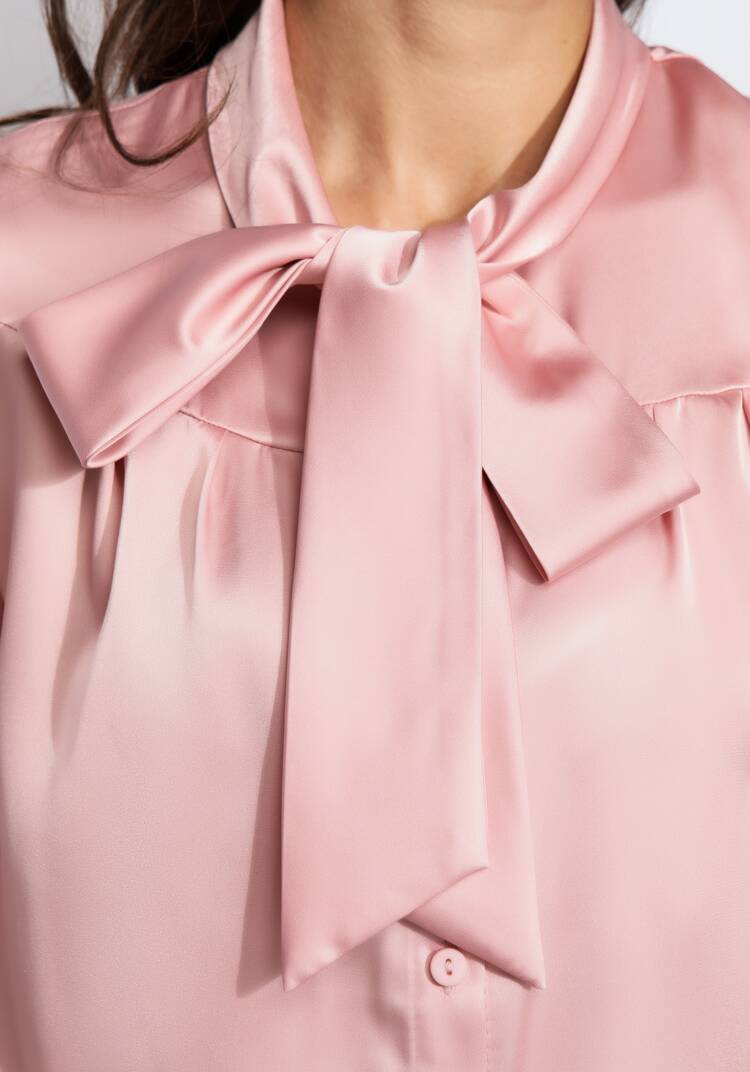 Блуза прямого силуэта с бантом шир.  750, рис. 6