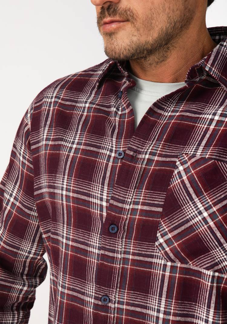 Фланелевая рубашка в клетку Шарль шир.  750, рис. 4