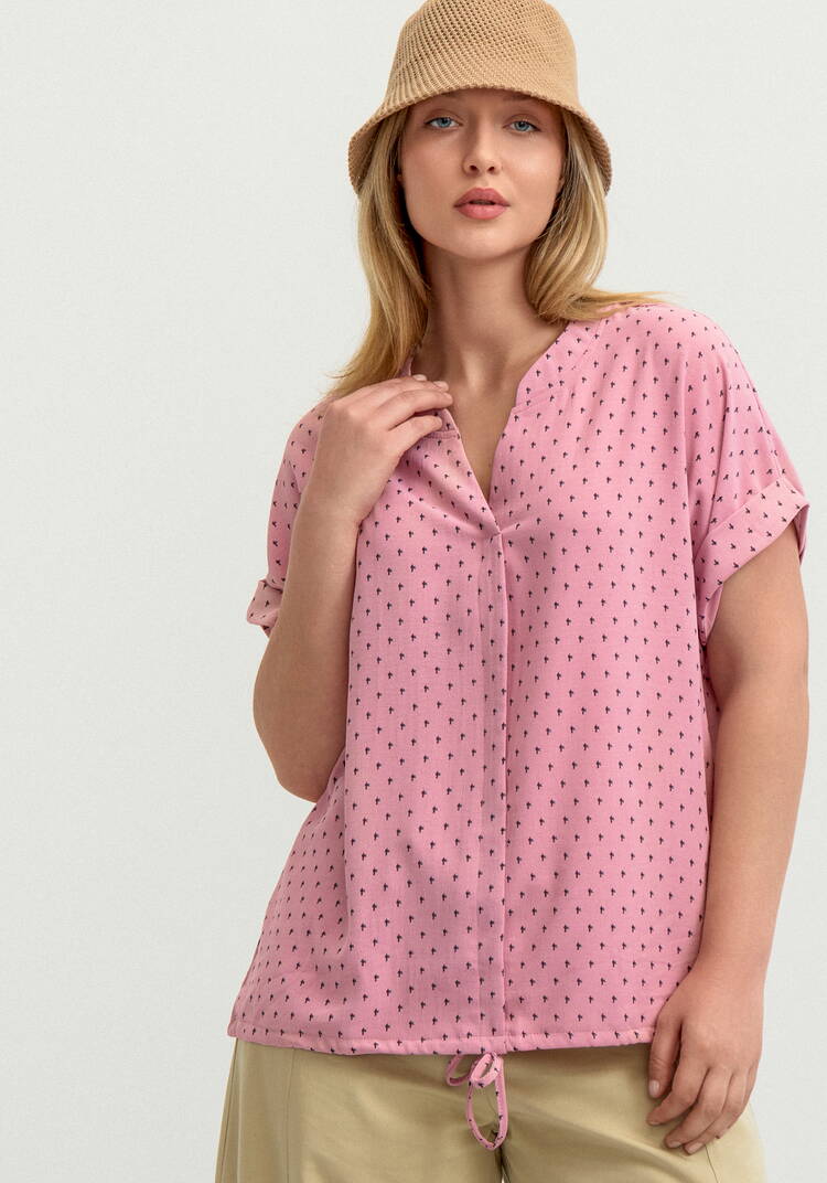 Блуза на кулиске по низу Мира шир.  750, рис. 17