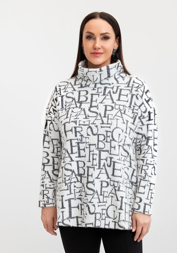 Джемпер с пушистым ворсом и разрезами шир.  580, рис. 4