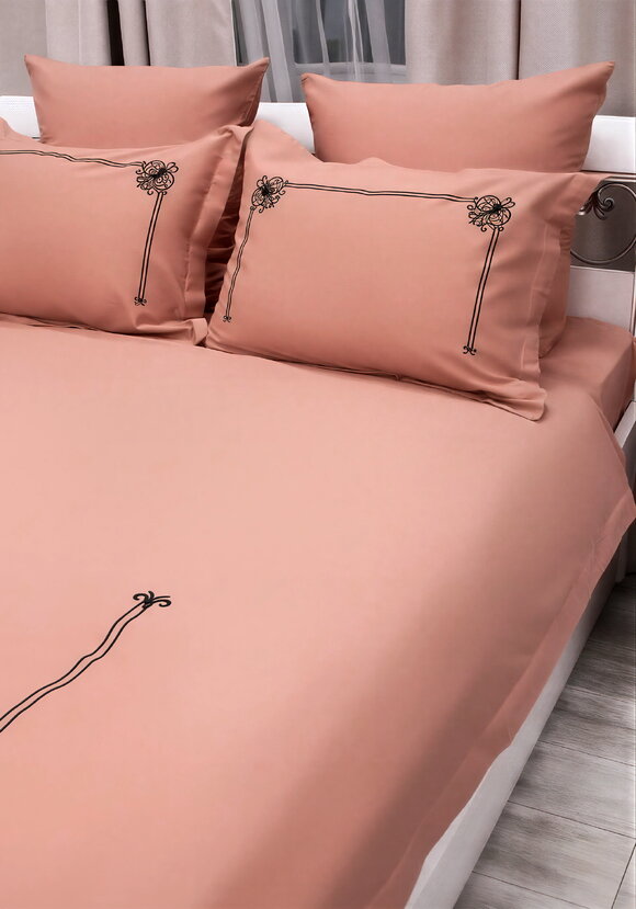 КПБ сатин с вышивкой, евро шир.  580, рис. 12