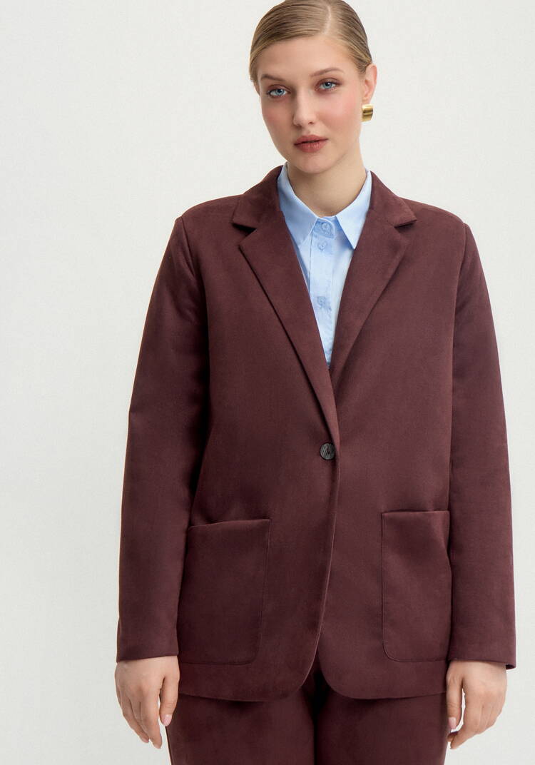 Пиджак одноборный замшевый шир.  750, рис. 4