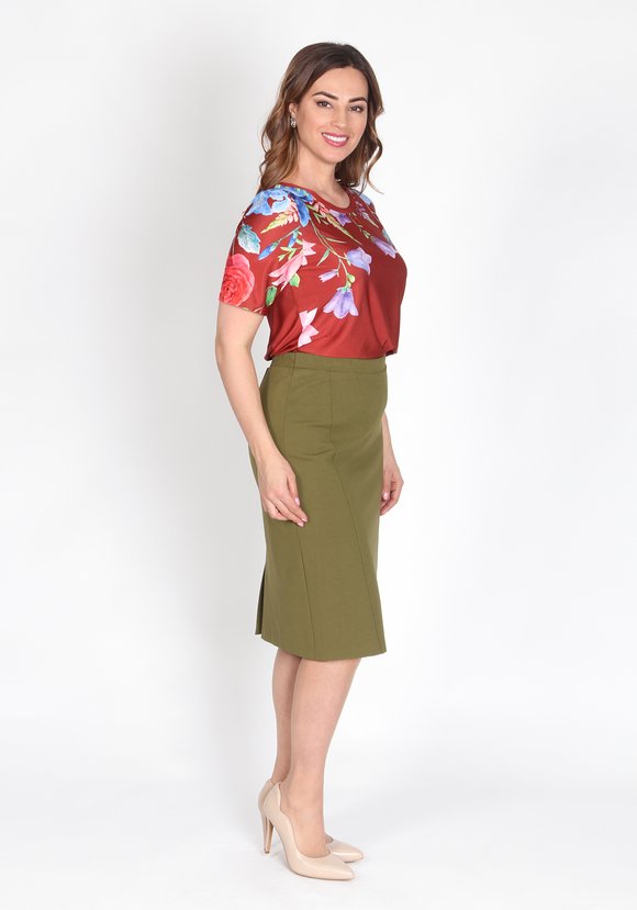 Блуза Цветочная серенада шир.  580, рис. 11