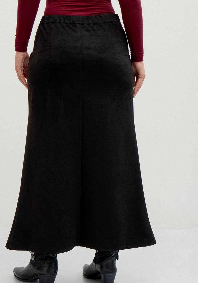 Юбка из экозамши на кокетке шир.  750, рис. 3