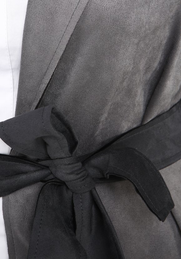 Кардиган из эко-замши с поясом шир.  580, рис. 8