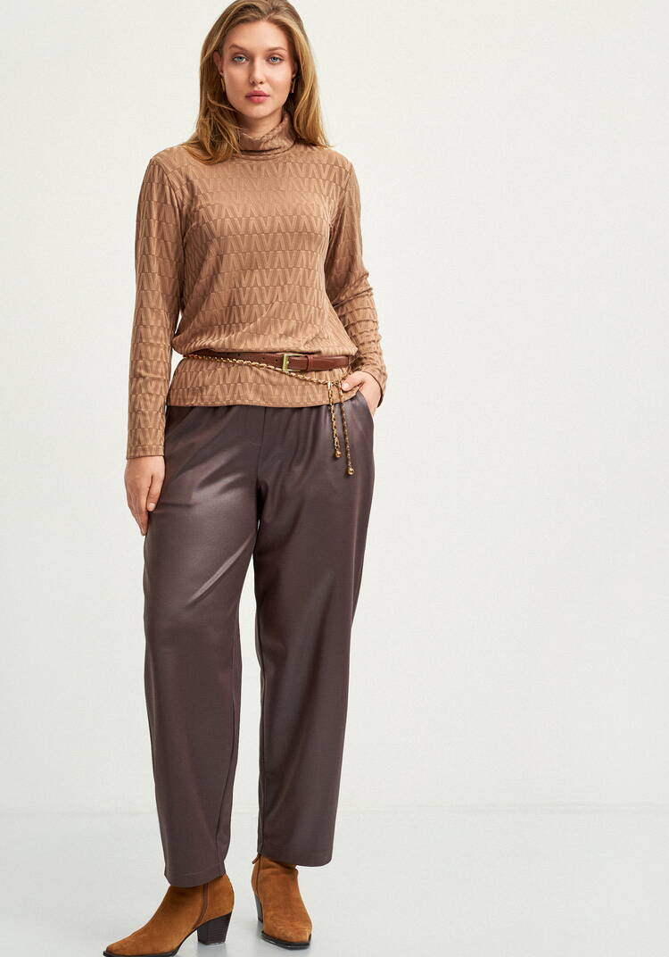 Брюки прямые с поясом на резинке шир.  750, рис. 9