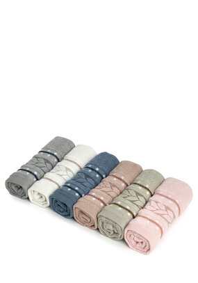 Полотенца махровые в коробке, 6 шт.