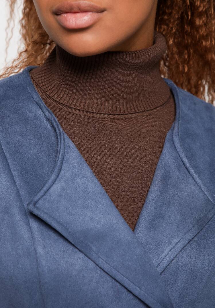 Жилет из экозамши с воротником апаш шир.  750, рис. 21