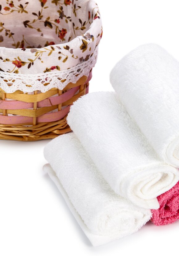 Махровые салфетки в корзинке, 6 шт. шир.  580, рис. 10