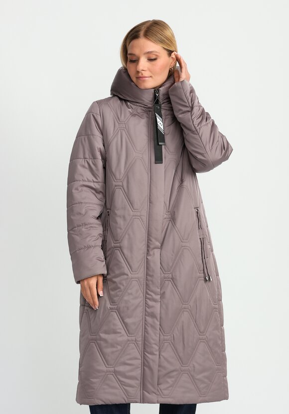 Удлиненное пальто с капюшоном шир.  580, рис. 16