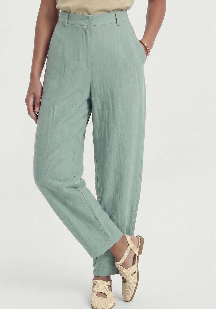 Брюки изо льна с поясом шир.  750, рис. 10