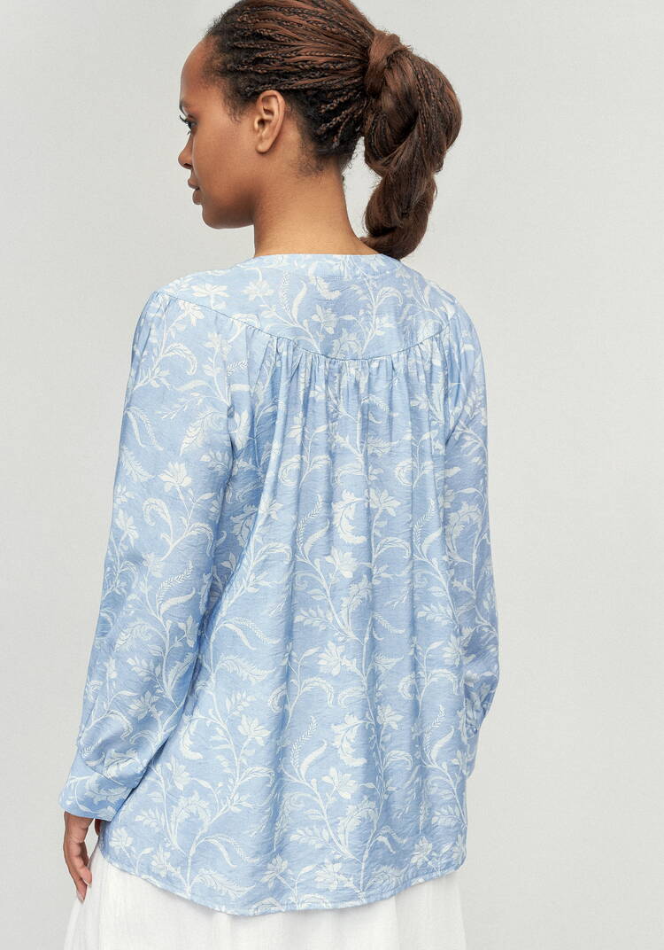 Блуза с цветочным принтом Эмилия шир.  750, рис. 3