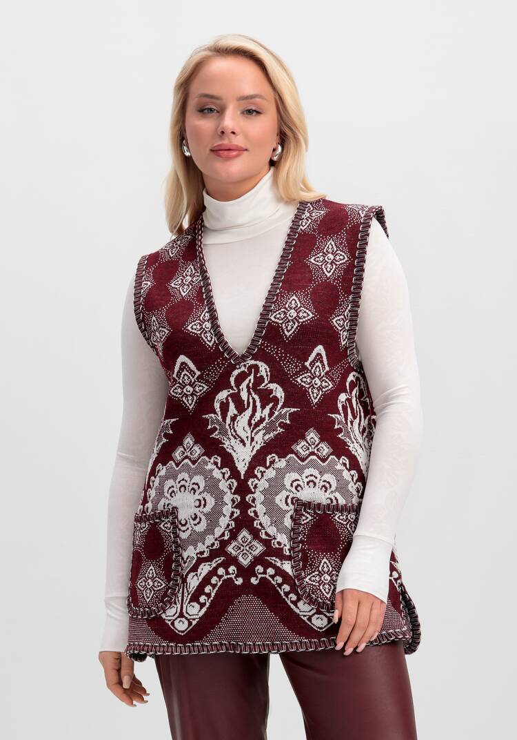 Жилет из шерсти Ласковое тепло шир.  750, рис. 20