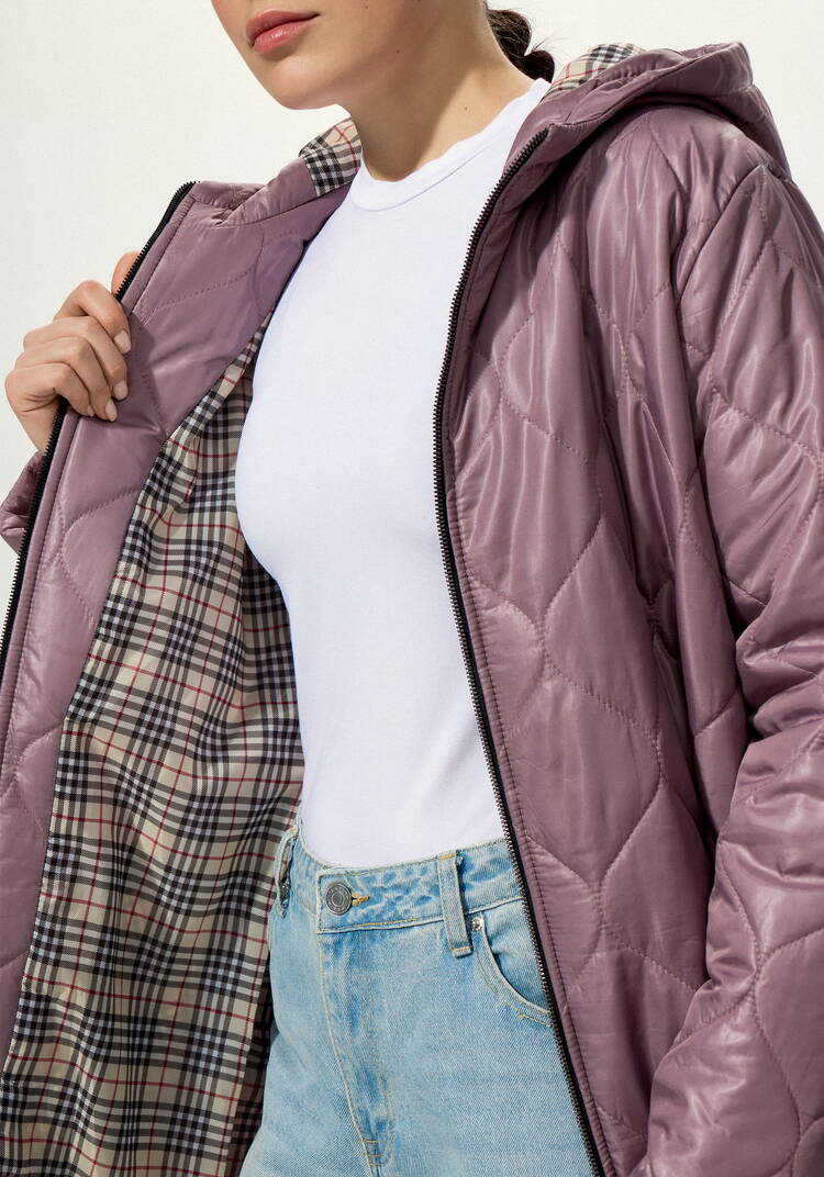 Куртка прямого кроя с капюшоном на молнии шир.  750, рис. 7