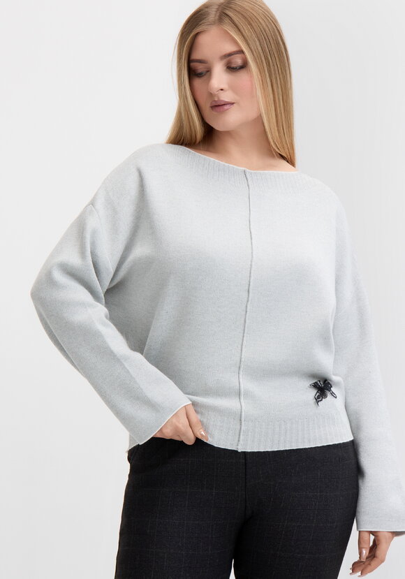 Джемпер с округлым вырезом горловины шир.  580, рис. 1