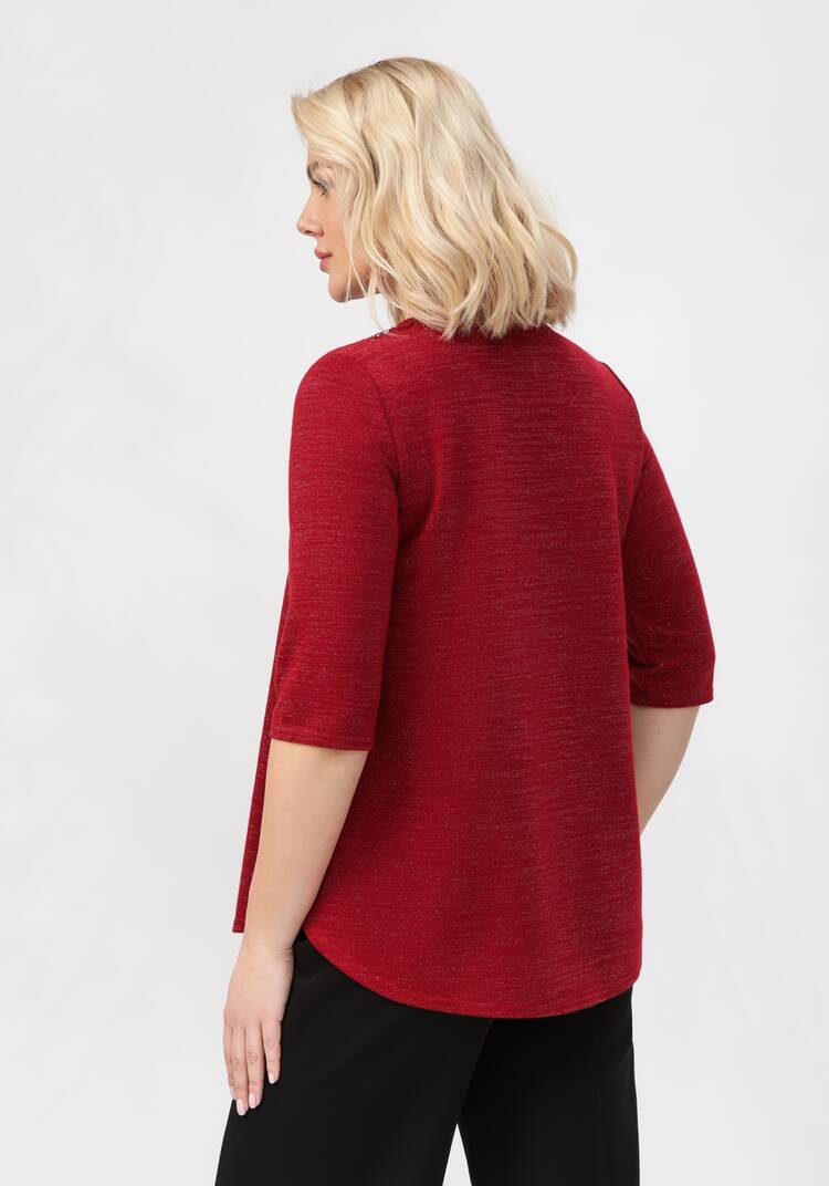 Блуза с декором из страз по горловине шир.  750, рис. 3