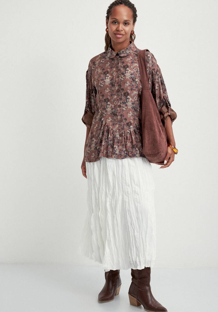 Блуза со сборкой в рельефах шир.  750, рис. 18