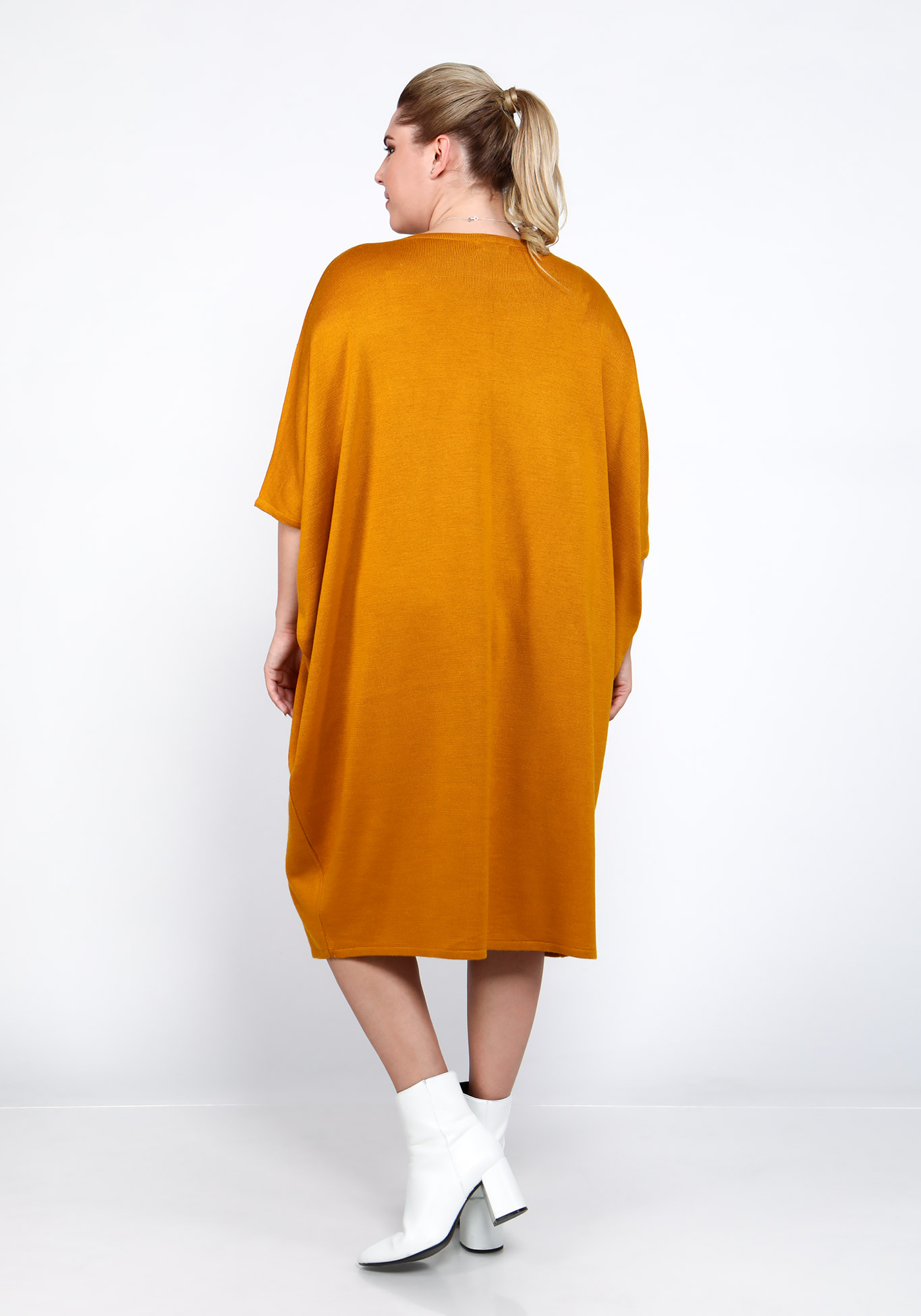 Платье "Стильный линии" Vivawool, цвет горчичный, размер 48 - фото 4