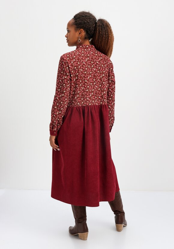 Платье комбинированное с воротником-стойкой шир.  580, рис. 11