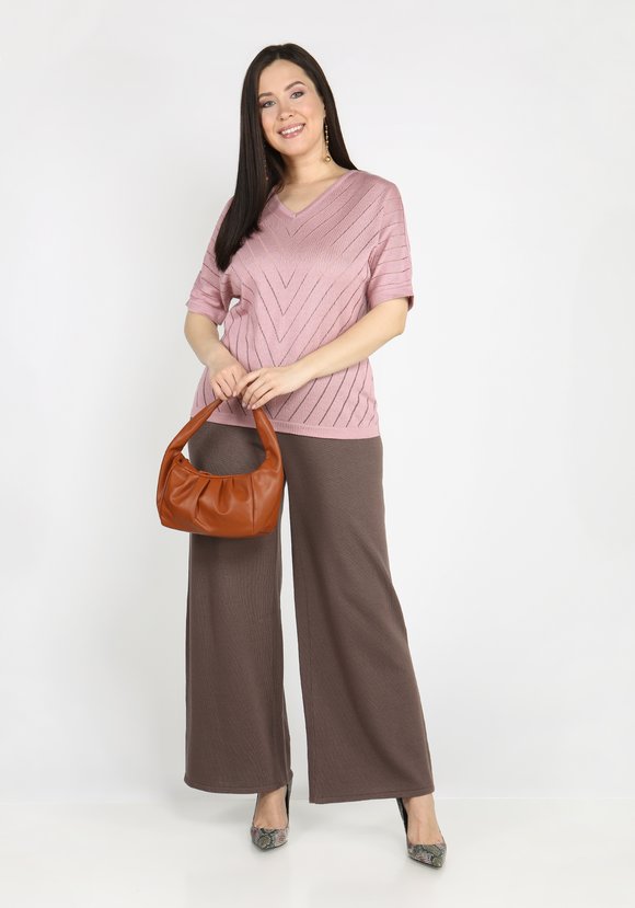 Брюки широкие на резинке из хлопка шир.  580, рис. 7