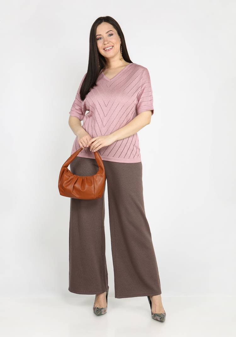 Брюки широкие на резинке из хлопка шир.  750, рис. 7