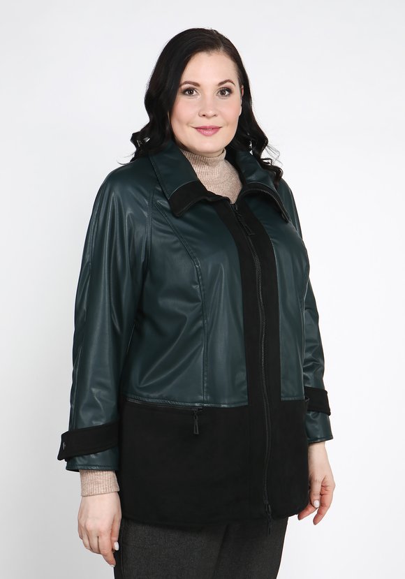 Куртка из экокожи на молнии шир.  580, рис. 18