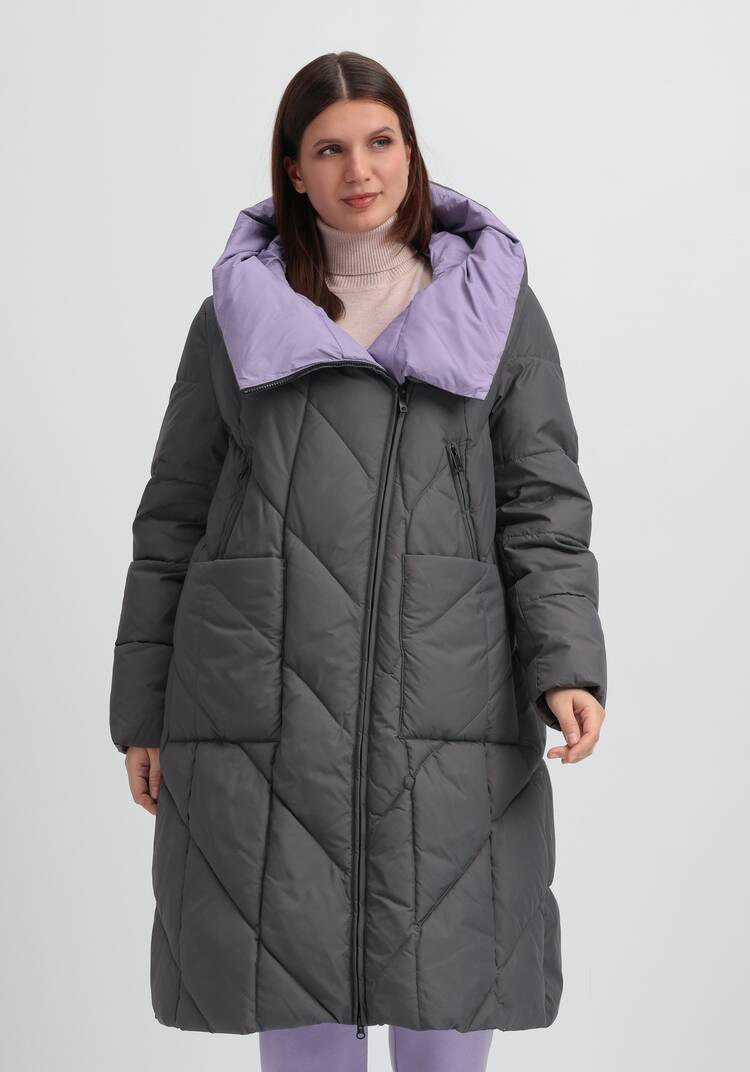 Пуховик с асимметричной молнией шир.  750, рис. 10