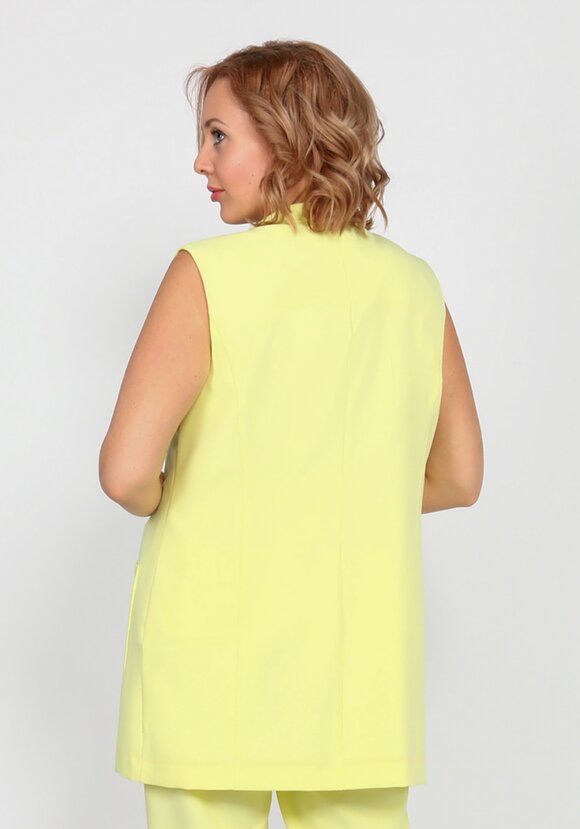 Жилет с оригинальным воротником и карманами шир.  580, рис. 11