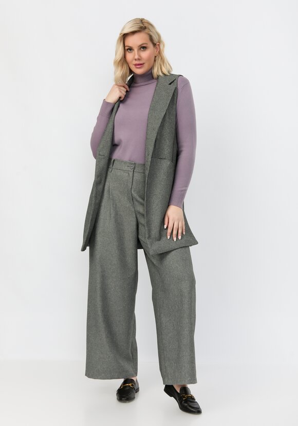 Брюки свободного силуэта с защипами шир.  580, рис. 2