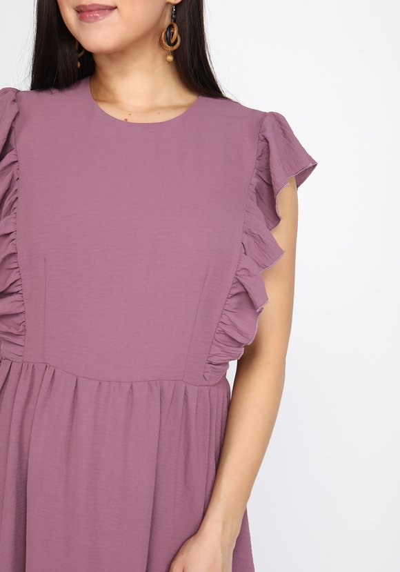 Платье с отрезной талией и рукавом крылышко шир.  580, рис. 4